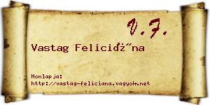 Vastag Feliciána névjegykártya